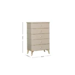 ⁦غرفة نوم فاخرة بطابع عصري واسع – تشمل سرير وتسريحة وخزانة وكومودينة – تصميم مريح وتشطيب راقٍ⁩ - الصورة ⁦5⁩