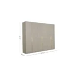 ⁦غرفة نوم فاخرة بطابع عصري واسع – تشمل سرير وتسريحة وخزانة وكومودينة – تصميم مريح وتشطيب راقٍ⁩ - الصورة ⁦3⁩