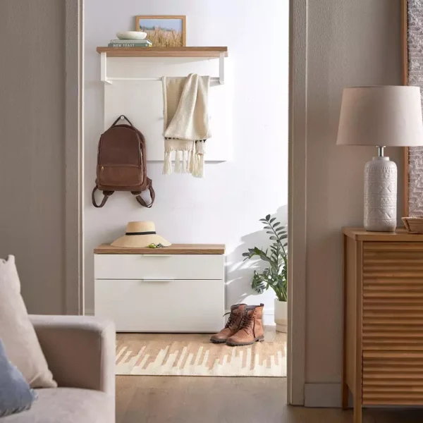 خزانة أحذية ورف بعلاقات بتصميم راقي