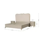 ⁦غرفة نوم فاخرة بطابع عصري واسع – تشمل سرير وتسريحة وخزانة وكومودينة – تصميم مريح وتشطيب راقٍ⁩ - الصورة ⁦8⁩