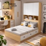 سرير نوم اطفال بوحدات تخزين ملابس