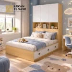 سرير نوم اطفال بوحدات تخزين ملابس