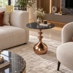 طاولة جانبية بسطح رخام - كاسيا