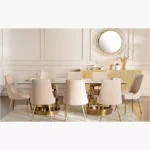 طاولة سفرة زجاجية بتصميم فاخر