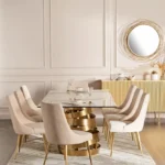 طاولة سفرة زجاجية بتصميم فاخر