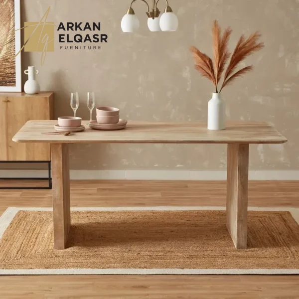 طاولة طعام مودرن بتصميم خشبي فاخر