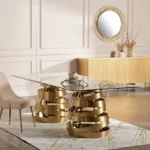 طاولة سفرة زجاجية بتصميم فاخر