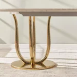 ⁦طاولة طعام رخام مع 10 كراسي بتصميم فاخر⁩ - الصورة ⁦5⁩