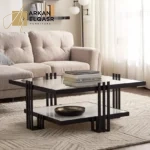 طاولة قهوة بسطح زجاج تصميم بيتسي