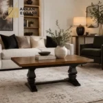 طاولة قهوة فيكتور بقاعدة معدنية وتصميم عصري