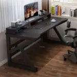 طاولة كمبيوتر مكتبي خشبي بنمط أوروبي