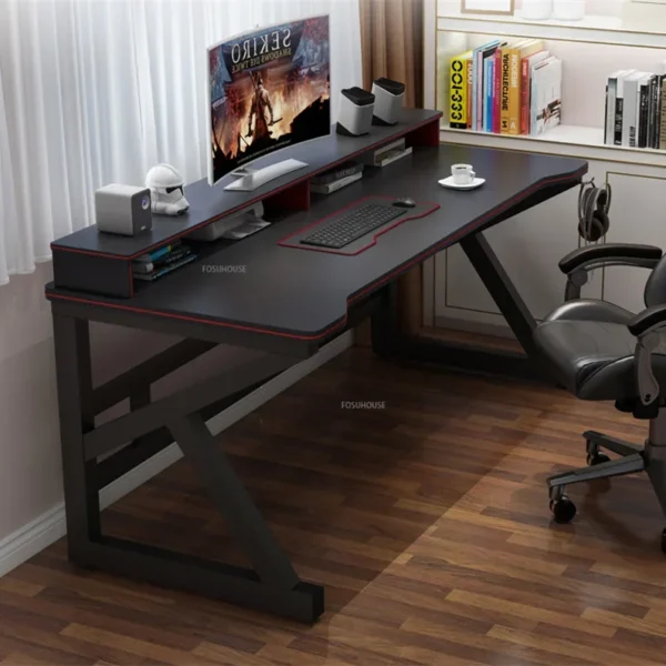 طاولة كمبيوتر مكتبي خشبي بنمط أوروبي