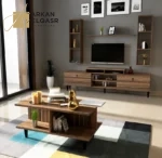 طقم طاولات تلفزيون وقهوة بتصميم فاخر