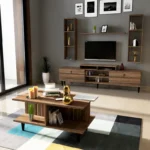 طقم طاولات تلفزيون وقهوة بتصميم فاخر