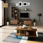 طقم طاولات تلفزيون وقهوة بتصميم فاخر