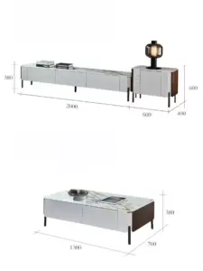 طقم طاولات و أرجل من المعدن بتصميم عصري