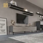 طقم طاولات رمادي غامق مع رمادي فاتح