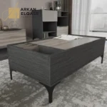 طقم طاولات رمادي غامق مع رمادي فاتح