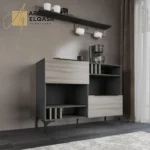 طقم طاولات رمادي غامق مع رمادي فاتح