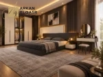 غرفة نوم متكاملة بتصميم عصري فخم يناسب الأذواق الراقية