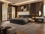 غرفة نوم متكاملة بتصميم عصري فخم يناسب الأذواق الراقية