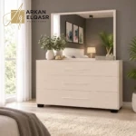 غرفة نوم كاملة بيج و ابيض (11)