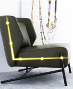 كرسي مفرد فاخر مصمم بأرقى خامات الجلد الإيطالي