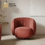 كرسي مفرد من تصميم الفناء الحديث