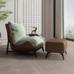 كرسي مفرد بمسند قدم منخفض