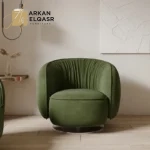 كرسي مفرد من تصميم الفناء الحديث
