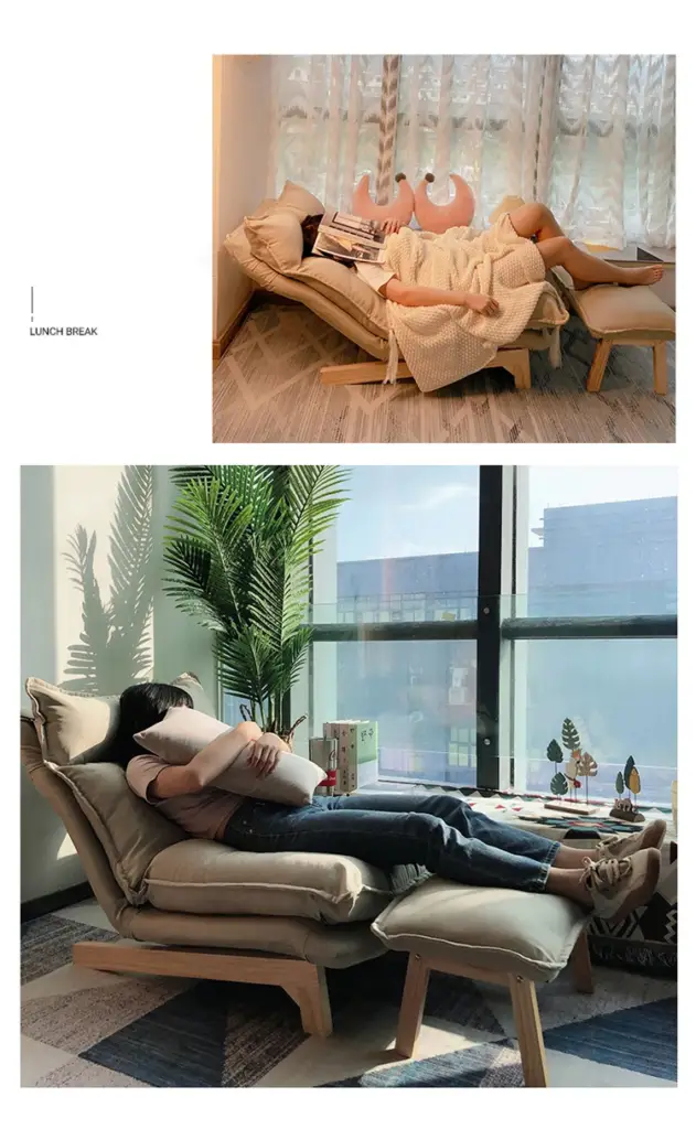 كرسي استرخاء مزدوج بمسند قدم