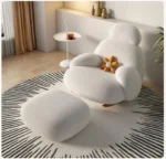 كرسي استرخاء بتصميم عصري مع مسند للقدم