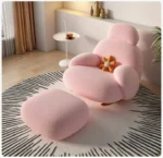 كرسي استرخاء بتصميم عصري مع مسند للقدم