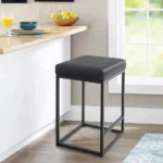 كرسي بار لون رمادي بتصميم بسيط فاخر