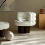 كرسي مفرد بأرجل دائرية