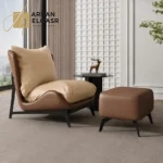 كرسي مفرد بمسند قدم منخفض