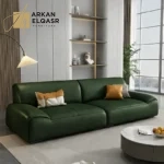 كنب مودرن جلد بتصميم انيق