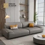 كنب مودرن جلد بتصميم انيق