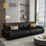 كنب مودرن جلد بتصميم انيق