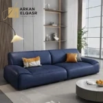 كنب مودرن جلد بتصميم انيق