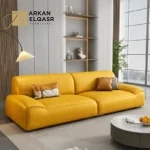 كنب مودرن جلد بتصميم انيق