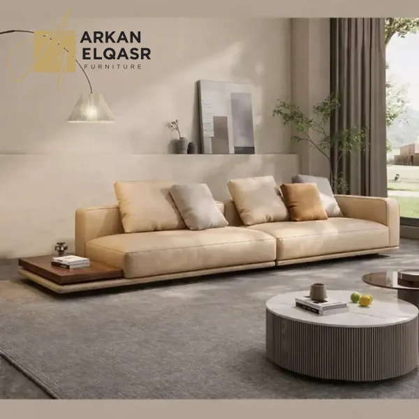 كنب مودرن جلد بتصميم ايطالي