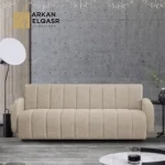 كنب صاله بتلاث مقاعد بتصميم بسيط