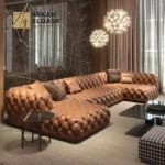 كنب زاوية عصري بتصميم هندسي فائق الجودة
