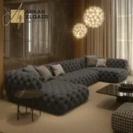 كنب زاوية عصري بتصميم هندسي فائق الجودة