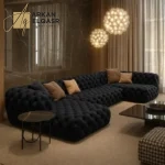 كنب زاوية عصري بتصميم هندسي فائق الجودة
