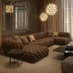 كنب زاوية عصري بتصميم هندسي فائق الجودة