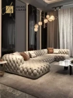 كنب زاوية عصري بتصميم هندسي فائق الجودة