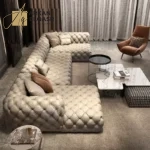 كنب زاوية عصري بتصميم هندسي فائق الجودة