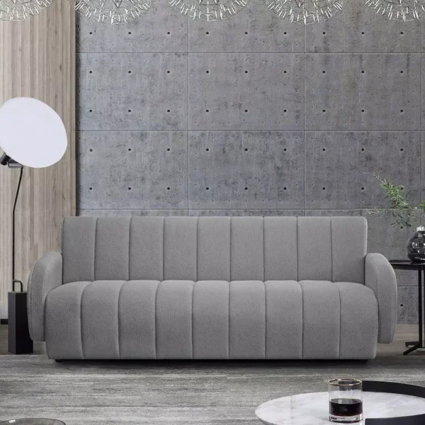 كنب صاله بتلاث مقاعد بتصميم بسيط